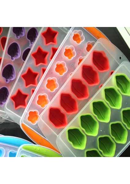 No.9 Tarzı Sıcak Satış Silikon Meyve Yıldız Şekli Buz Kalıbı Çikolata Pişirme Tepsisi Saklama Kabı (Yurt Dışından) fırsatları