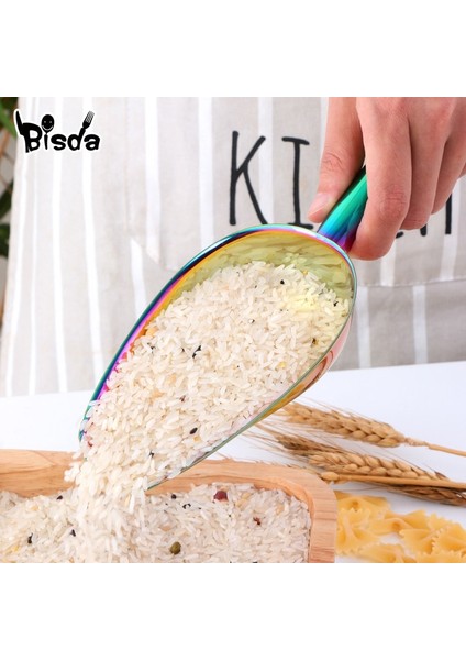 Gül Altın-1 Adet Tarzı 1 Adet Paslanmaz Çelik Buz Küreği Kepçe Küp Şeker Kürek Buz Kazıyıcı Kuru Gıda Un Şeker Kutusu Kepçe Büfe Kürek Mutfak Gereçleri (Yurt Dışından)
