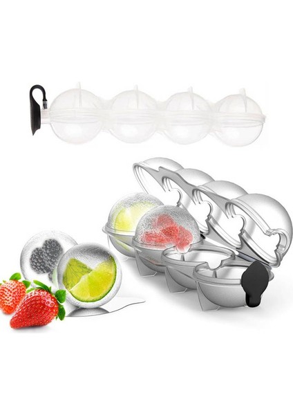 Yuvarlak B 5cm Tarzı 4 Kavite 5.5 cm Büyük Boy Top Buz Kalıpları Küre Yuvarlak Top Buz Küpü Makineleri Ev Bar Partisi Mutfak Viski Kokteyl Dıy Buz Kalıpları (Yurt Dışından) fiyatları