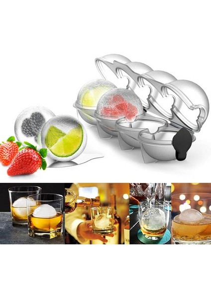 Yuvarlak B 5cm Tarzı 4 Kavite 5.5 cm Büyük Boy Top Buz Kalıpları Küre Yuvarlak Top Buz Küpü Makineleri Ev Bar Partisi Mutfak Viski Kokteyl Dıy Buz Kalıpları (Yurt Dışından) modelleri