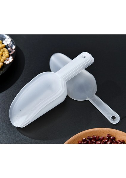Beyaz Stil Mini Plastik Buz Küreği Un Gıda Şekeri Dondurma Kaşığı Ölçüm Kaşıkları Kürekler Şeffaf Küçük Kürek Mutfak Aletleri (Yurt Dışından)