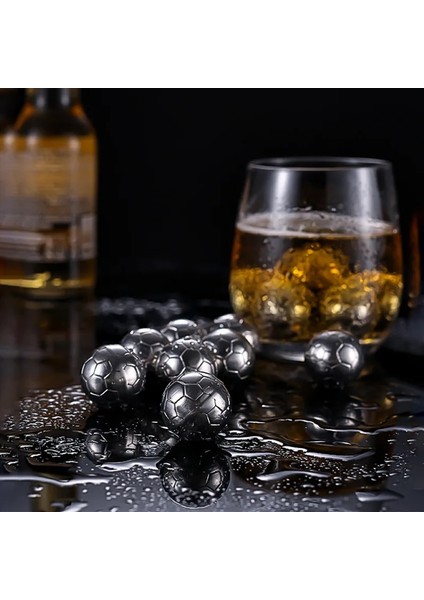 No.4 Tarzı Viski Taş Yuvarlak Paslanmaz Çelik Buz Topları Viski Şarap Bira ile Yeniden Kullanılabilir Metal Soğutma Taşları Soğuk Bar Ktv Malzemeleri (Yurt Dışından)