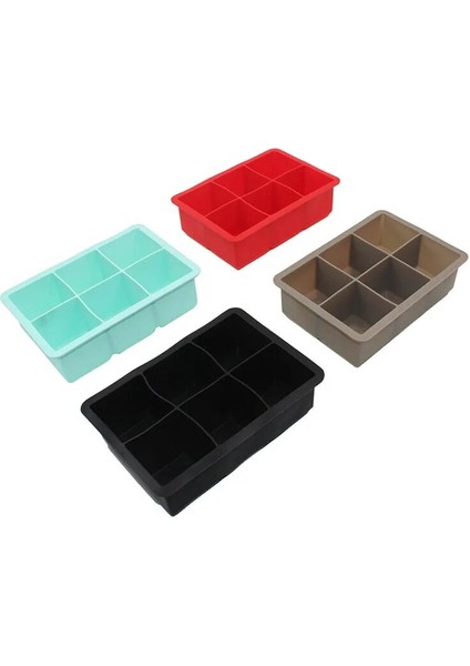 Mavi Stil Silikon Kare Şekli Buz Küpü Kalıp 16.5*11.5*5 cm Gıda Sınıfı 6 Kafes Bar Mutfak Aksesuarları Meyve Buz Küpü Makinesi Buz Tepsisi (Yurt Dışından) fiyatları