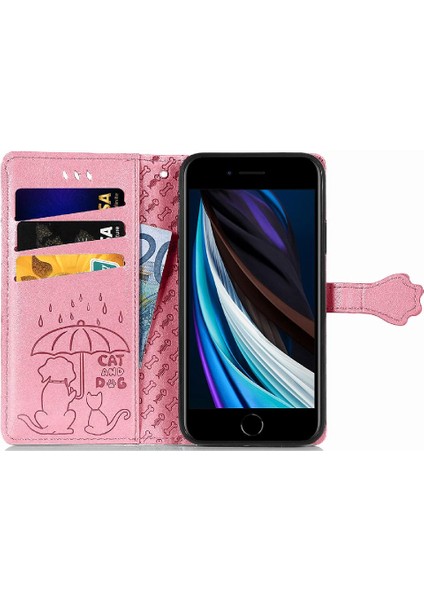 Iphone 8 / 7 / 6 Flip Kısa Kayış Deri Karikatür Telefon Kılıfı (Yurt Dışından) indirimleri