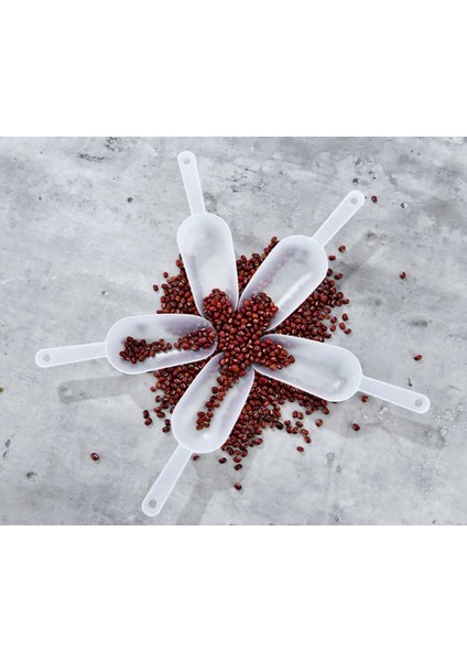 Beyaz Stil Mini Plastik Buz Kaşığı Ölçme Kaşıkları Çok Fonksiyonlu Buzlu Küçük Kürek Pirinç Taneleri Kürek Un Kaşığı Kahve Çay Kaşığı (Yurt Dışından)