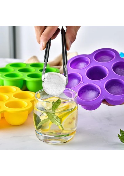 Turuncu Bir Stil 7 Delik Çocuk Silikon Dondurma Kalıp Makinesi Makinesi Dıy Konteyner Yeniden Kullanılabilir Kamyon Bardak Ev Mutfak Aksesuarları (Yurt Dışından)