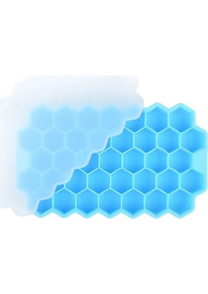 Mavi Stil Petek Buz Kalıbı Buz Küpü Yapıcı 37 Hücreli Silikon Kalıp Gıda Sınıfı Buz Bar Aksesuarları Için Esnek Silikon Buz Kalıbı Formları (Yurt Dışından)