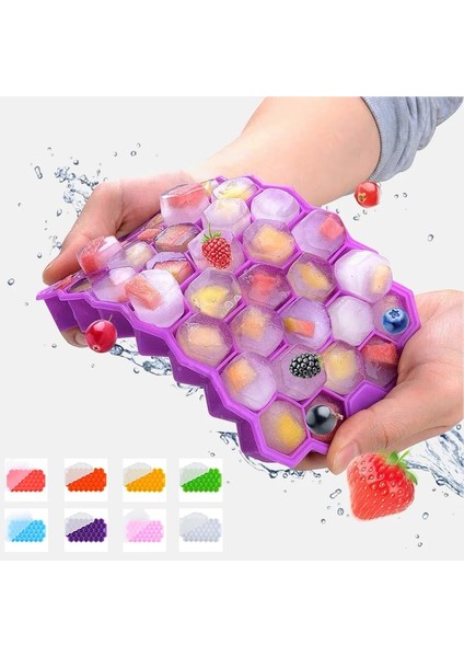 Mavi Stil Petek Buz Kalıbı Buz Küpü Yapıcı 37 Hücreli Silikon Kalıp Gıda Sınıfı Buz Bar Aksesuarları Için Esnek Silikon Buz Kalıbı Formları (Yurt Dışından) modelleri