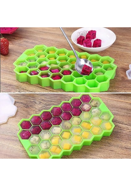 Mavi Stil Petek Buz Kalıbı Buz Küpü Yapıcı 37 Hücreli Silikon Kalıp Gıda Sınıfı Buz Bar Aksesuarları Için Esnek Silikon Buz Kalıbı Formları (Yurt Dışından) fırsatları