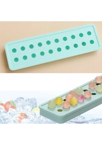 Yeşil Stil Silikon Buz Kalıp Yaratıcı Boşluk Topu Makinesi Yuvarlak Küre Buz Küpü Viski Sıcak Bar 20 Silikon Tepsi Dıy Dondurma Aracı (Yurt Dışından) fiyatları
