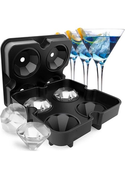 L Tarzı 1 Adet 3D Kafatası Silikon Ice Cube Maker Formu Buz Şeker Kek Puding Çikolata Kalıpları 4 Hücre Buz Kalıbı Kare Şekli Tepsiler Kalıpları (Yurt Dışından) modelleri