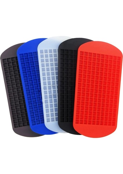 160 Delikli Siyah Stil Silikon Buz Tepsisi Icecube Maker Mini Ice Cube Tepsi Formları Kare Şekilli Dıy Buz Kovası Kalıp Makinesi Içecekler Için Viski (Yurt Dışından)