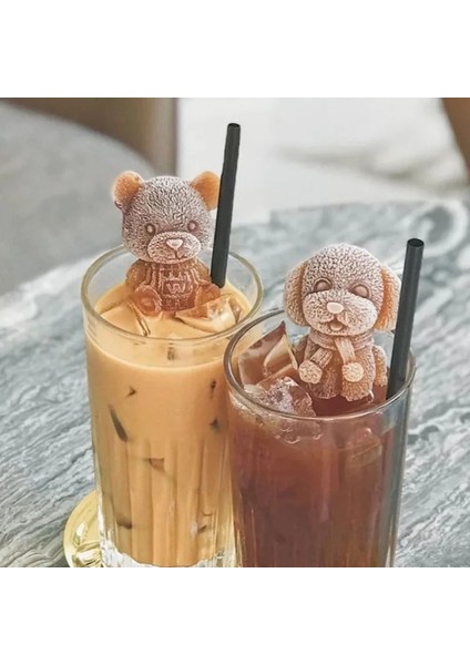 Stil-D Stili Silikon Buz Küpü Kalıp 3D Küçük Ayı Buz Küpü Makinesi Mutfak Dondurma Viski Şarap Kokteyl Kahve Dekoratif Kalıp Için Dıy Aracı (Yurt Dışından) modelleri