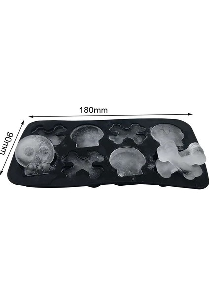 E Stili 1 Adet 3D Kafatası Silikon Ice Cube Maker Formu Buz Şeker Kek Puding Çikolata Kalıpları 4 Hücre Buz Kalıbı Kare Şekli Tepsiler Kalıpları (Yurt Dışından)
