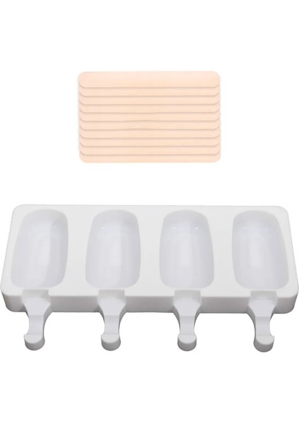 Stil2-C Stili 4 Hücre Büyük Boy Silikon Dondurma Kalıbı Popsicle Kalıpları Dıy Ev Yapımı Tatlı Dondurucu Meyve Suyu Buz Pop Maker Kalıp Çubukları ile (Yurt Dışından) fırsatları