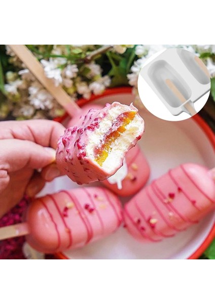 Ahşap 10X1CM Stili Buz Kalıbı Dondurma Makinesi Popsicle Dıy Ev Yapımı Küp Tepsisi Dondurucu Suyu 4 Hücre Büyük Boy Buz Küpü Tepsisi Varil Dondurma Makineleri (Yurt Dışından)