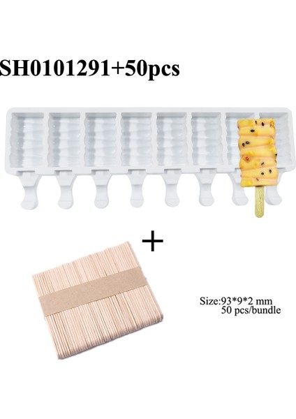 SH0101291-50ÇUBUK Stili Meibum Noel Ağacı Şekli Silikon Dondurma Kalıpları Popsicle Kalıp Boşluk Çocuk Tatlı Küp Tepsisi Yaz Mutfak Aletleri (Yurt Dışından)