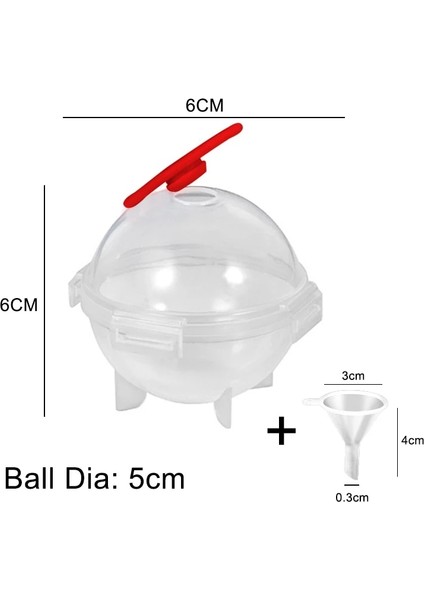 Huni Stili ile Kırmızı 6.0x6.0cm cm Yuvarlak Top Buz Küpü Kalıp Dıy Dondurma Makinesi Plastik Buz Kalıp Viski Buz Tepsisi Bar Aracı Mutfak Gadget Aksesuarları (Yurt Dışından)