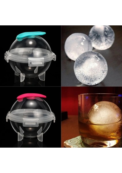 Huni Stili ile Kırmızı 6.0x6.0cm cm Yuvarlak Top Buz Küpü Kalıp Dıy Dondurma Makinesi Plastik Buz Kalıp Viski Buz Tepsisi Bar Aracı Mutfak Gadget Aksesuarları (Yurt Dışından)