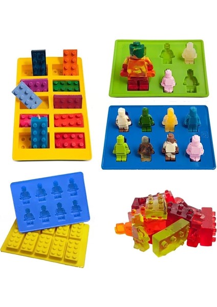 Yeşil Stil Çeşitli Yapı Taşları Çikolatalı Kek Jello Yapımı Için Buz Tepsisi Küp Silikon Kalıp Silikon Kalıp Mutfak Eşyaları Pişirme Aksesuarları (Yurt Dışından)