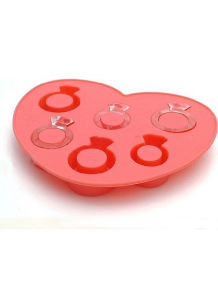 Kırmızı Stil Buz Kalıp Tepsisi Elmas Aşk Yüzük Buz Küpü Tepsi Stil Dondurma Buz Kalıbı Dondurma Makinesi Sıcak Yaz Için Kalıp (Yurt Dışından)