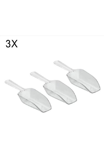 3 Adet Tarzı Dondurma Kaşığı Mini Şeffaf Kalınlaştırılmış Plastik Dondurma Kaşığı Şeker Tatlı Büfesi Dondurma Protein Tozu Mutfak Kaşığı (Yurt Dışından)