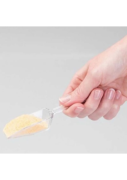 3 Adet Tarzı Dondurma Kaşığı Mini Şeffaf Kalınlaştırılmış Plastik Dondurma Kaşığı Şeker Tatlı Büfesi Dondurma Protein Tozu Mutfak Kaşığı (Yurt Dışından)