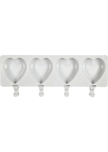No.1 Tarzı 37X10.9X2.5CM 4 Hücre Silikon Dondurma Kalıpları Kalp Şeklinde Tepsi Gıda Güvenli Popsicle Maker Dıy Ev Yapımı Dondurucu Buz Lolly Kalıp Ev Mutfak (Yurt Dışından)