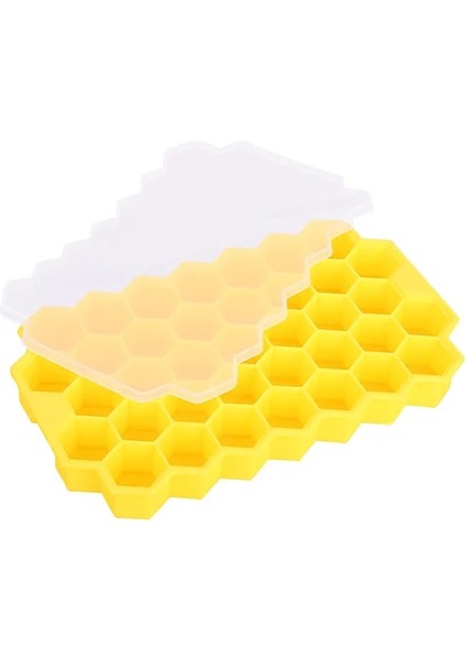 Kapaklı Sarı 1 Adet Tarzı 1 Adet Silikon Buz Küpü Makinesi Formu Petek Buz Küpü Kalıp Gıda Sınıfı Esnek Silikon Buz Kalıpları Kolay Çıkarılan Buz Küpü Tepsileri Kalıp (Yurt Dışından)