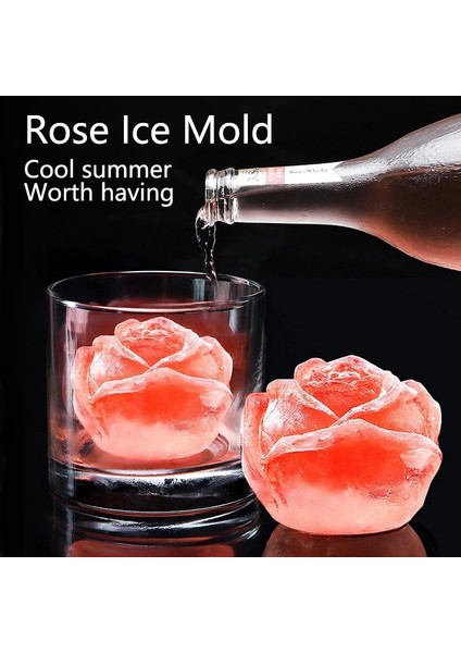 S Tarzı Lansidel Gül Çiçek Buz Topu Kalıbı Gıda Sınıfı Silikon Malzeme Bira Içecek Buz Küpü Dondurma Kalıbı Bar Partileri Için Uygun (Yurt Dışından) fiyatları