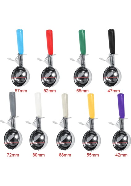 47MM Tarzı Paslanmaz Çelik Dondurma Kaşıkları Meyve Püresi Kaşık Kaşığı Dondurma Topu Plastik Saplı Colher Sorvete Mutfak Aksesuarları (Yurt Dışından)