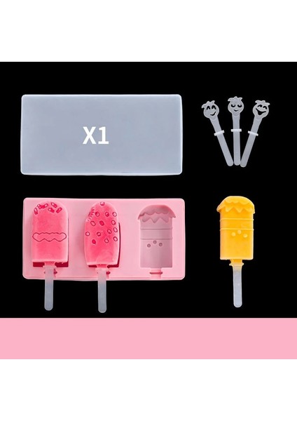 B Tarzı Karikatür Dondurma Kalıbı ile Sopa Hayvan Silikon Kalıpları Ice Cube Maker Jöle Kek Araçları Çocuklar Için Popsicle Kalıp Mutfak Aletleri (Yurt Dışından)