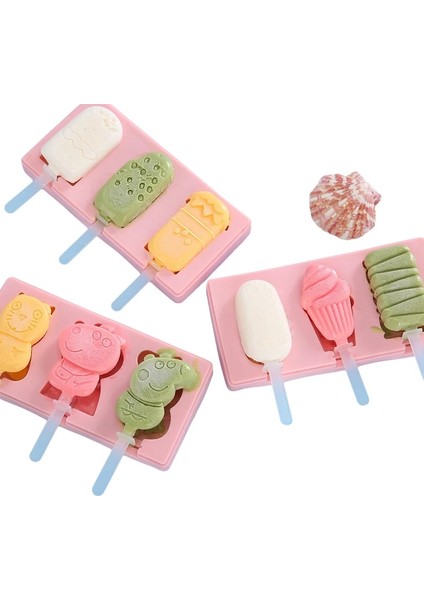 B Tarzı Karikatür Dondurma Kalıbı ile Sopa Hayvan Silikon Kalıpları Ice Cube Maker Jöle Kek Araçları Çocuklar Için Popsicle Kalıp Mutfak Aletleri (Yurt Dışından) indirimleri
