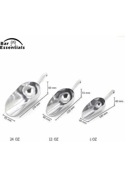 12 Oz Tarzı 5ozozoz Alüminyum Bar Buz Kaşığı Kuru Teneke Kuru Şeker Baharat Kürek (Yurt Dışından) modelleri