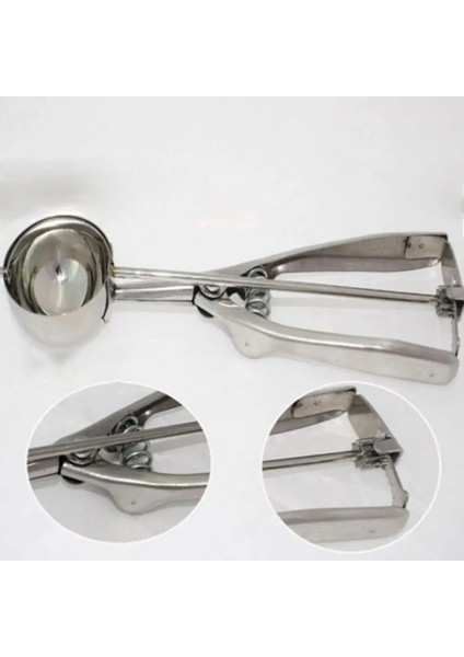 6 cm Tarzı Yaylı Sap Paslanmaz Çelik Dondurma Kaşığı Çelik Patates Püresi Karpuz Jöle Meyve Topu Diggin Kaşık Mutfak Aksesuarları (Yurt Dışından) fırsatları