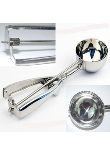 6 cm Tarzı Yaylı Sap Paslanmaz Çelik Dondurma Kaşığı Çelik Patates Püresi Karpuz Jöle Meyve Topu Diggin Kaşık Mutfak Aksesuarları (Yurt Dışından) indirimleri