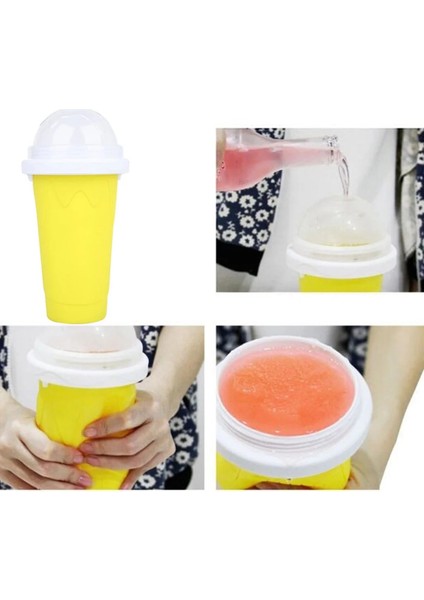 Mavi Stil Slushy Kupa Slush Ice Maker Makinesi Dondurma Kupası Ev Dıy Milkshake Su Buzu Saniyeler Içinde (Yurt Dışından)