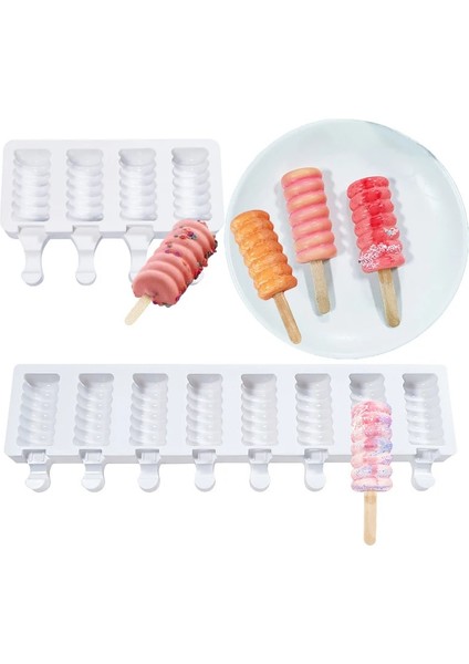 SH0101293-50ÇUBUK Stili Meibum Noel Ağacı Şekli Silikon Dondurma Kalıpları Popsicle Kalıp Boşluk Çocuk Tatlı Küp Tepsisi Yaz Mutfak Aletleri (Yurt Dışından)