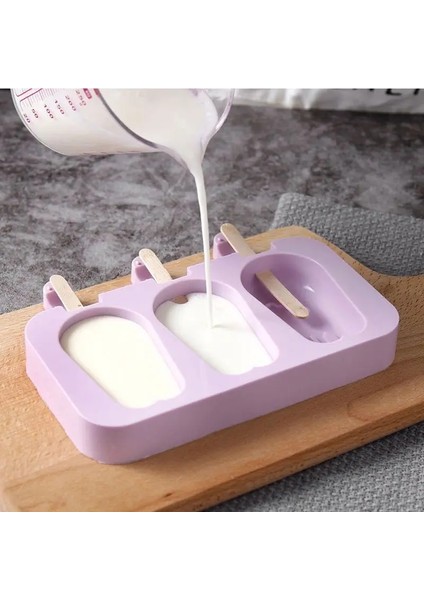 50 Adet Sopa Tarzı Delik Silikon Dondurma Kalıbı Buz Küpü Tepsisi Buzlu Şeker Varil Diy Kalıp Tatlı Dondurma Kalıbı Buzlu Şeker Çubuğu ile (Yurt Dışından)