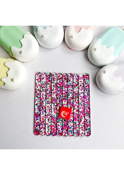 No.2 Tarzı .5cm Renkli Akrilik Dondurma Çubukları Dondurma Çubuğu Kalıp Dıy El Yapımı Yapma El Sanatları Popsicl Accesorios (Yurt Dışından)