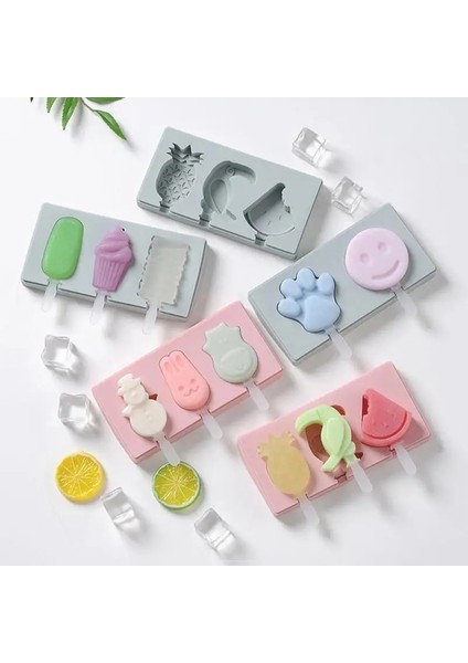 Ben Stil L Beden Hayvanlar Şekli Kapaklı Dondurma Kalıbı Ev Yapımı Silikon Jöle Formu Çikolata Makinesi Dıy Dondurucu Buz Lolly Kalıp Mutfak Tedarik (Yurt Dışından) fiyatları