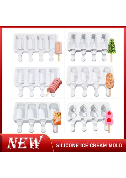 No.9 Tarzı Yeni Silikon Dondurma Kalıbı Popsicle Kalıpları Dıy Ev Yapımı Dondurma Popsicle Ice Pop Maker Kalıp Cakesicle Kalıpları (Yurt Dışından) fiyatları