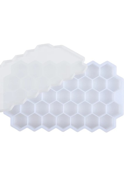 Whitewithlid Stili Boşluk Petek Buz Küpü Kalıp Tepsileri Çıkarılabilir Kapaklı Silika Jel Silikon Buz Küpü Kalıp Viski Kokteyli Için Bpa Içermez (Yurt Dışından)