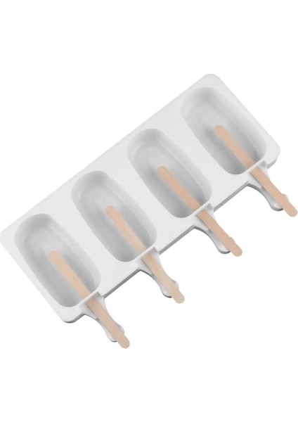 Fildişi Tarzı L Beden Gıda Güvenli Silikon Dondurma Kalıpları 4 Hücre Dondurulmuş Buz Küpü Kalıpları Popsicle Maker Dıy Ev Yapımı Dondurucu Buz Lolly Kalıp (Yurt Dışından) indirimleri