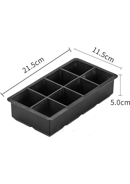 8 Hücre Stili Silikon Buz Küpü Makinesi Buz Tepsisi Cadılar Bayramı Şekeri Kek Puding Çikolata Kalıpları Kolay Çıkarılan Kare Şekli Buz Küpü Tepsileri Kalıpları (Yurt Dışından)