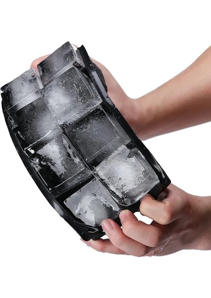 8 Hücre Stili Silikon Buz Küpü Makinesi Buz Tepsisi Cadılar Bayramı Şekeri Kek Puding Çikolata Kalıpları Kolay Çıkarılan Kare Şekli Buz Küpü Tepsileri Kalıpları (Yurt Dışından)