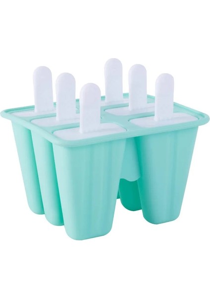 6 Delikli Yeşil Stil Gosterildigi Gibi Dondurma Kalıpları Silikon Popsicle Kalıp Dondurma Dondurma Makinesi Dıy Tatlı Kalıp Formu Popsicle Kalıp Cakesicle Kalıp Araçları (Yurt Dışından)