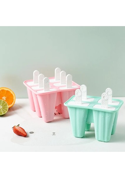 6 Delikli Yeşil Stil Gosterildigi Gibi Dondurma Kalıpları Silikon Popsicle Kalıp Dondurma Dondurma Makinesi Dıy Tatlı Kalıp Formu Popsicle Kalıp Cakesicle Kalıp Araçları (Yurt Dışından) modelleri