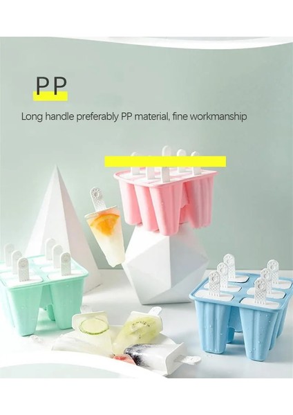 6 Delikli Yeşil Stil Gosterildigi Gibi Dondurma Kalıpları Silikon Popsicle Kalıp Dondurma Dondurma Makinesi Dıy Tatlı Kalıp Formu Popsicle Kalıp Cakesicle Kalıp Araçları (Yurt Dışından) indirimleri