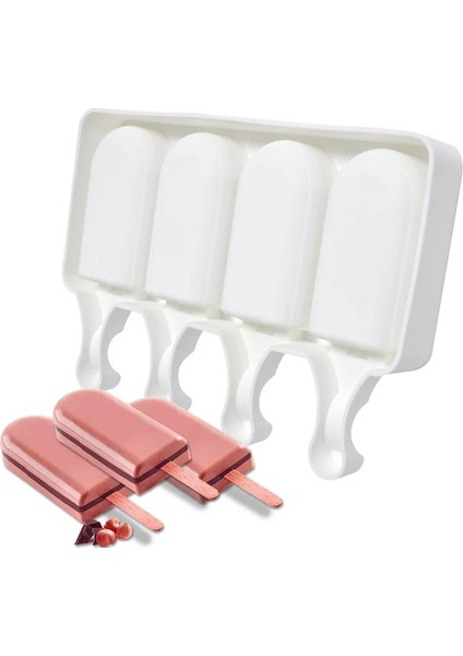 SH0101299 Set Stili Shenhong Donuts Dondurma Kalıpları Silikon Popsicle Kalıp Yaz Dondurucu Suyu Jöle Araçları 50 Ahşap Çubuk ile Buz Küpü Tepsisi (Yurt Dışından) indirimleri
